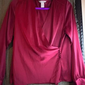 H&M Deep Red Blouse